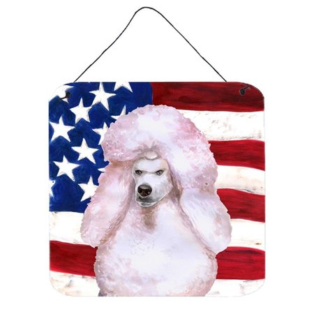 MICASA White Standard Poodle Patriotic Wall or Door Hanging Prints MI232207